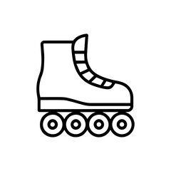 Line icon roller skates vector on white background
Vector line icon on white background