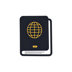 Passport Icon: Global Travel and International Identity Symbol