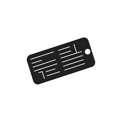 Mysterious Engraved Dog Tag: Dark Minimalist Design