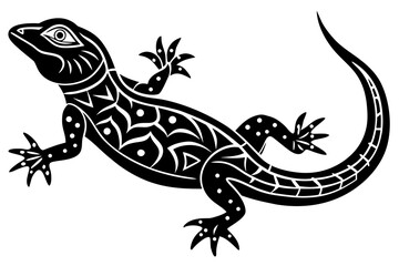 lizard on a white background