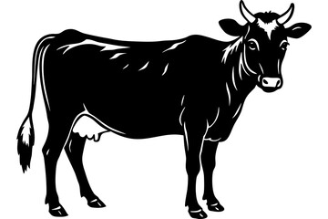 Fototapeta premium silhouette of a cow