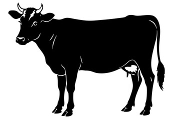 Fototapeta premium silhouette of a cow