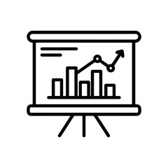 Line icon presentation stand vector on white background
Vector line icon on white background