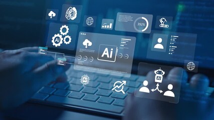 Analysts use AI technology websites or software to analyze technology data. AI Chatbots chat with AI, write code, use AI smart robots, artificial intelligence and dashboards for business data analysis - Powered by Adobe