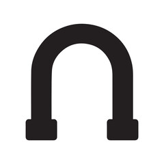 Black Curved Pipe Vector