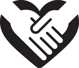 Heart Hands Icon Symbolizing Unity and Support for Community Outreach Programs