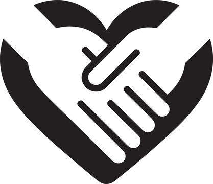 Heart Hands Icon Symbolizing Unity and Support for Community Outreach Programs
