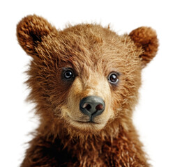 Fototapeta premium PNG cute fluffy bear portrait