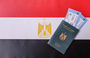 Egyptian passport for travelling, flying and doing business. Egypt document, id