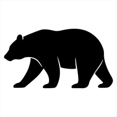American Black Bear Animal Design Icon.