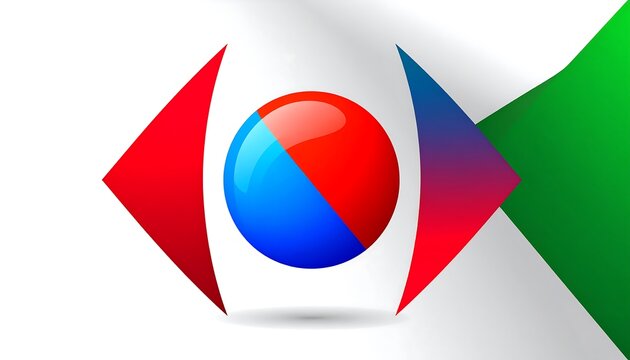 Colorful graphic design with a pie chart and arrows.