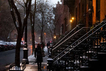 Brooklyn streets in the snow