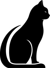 cat silhouette logo icon vector
