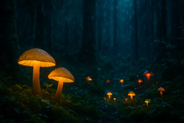 Fototapeta premium mushrooms in the forest