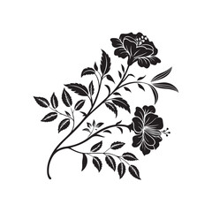 floral design vector silhouette clip art idea logo design illustration. flower abstract icon set collections.