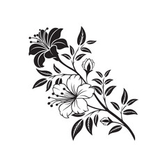 floral design vector silhouette clip art idea logo design illustration. flower abstract icon set collections.