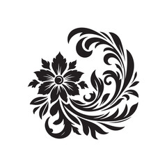 floral design vector silhouette clip art idea logo design illustration. flower abstract icon set collections.