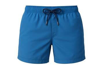 Blue swim shorts isolated on transparent background
