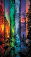 Modern visual trend 2025: saturated colors, detailed macro photography, harmonious combination of traditional and digital aesthetics, natural scenes with people in everyday life. The photo conveys a s