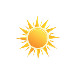 Fototapeta premium Bright sun on black