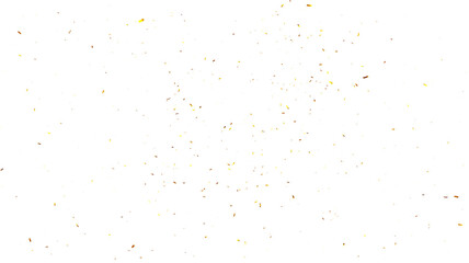 Golden confetti falling over on transparent background background. luxury sparkling, gold confetti, Gold sparkle ,splatter border, falling gold confetti. Realistic falling 3D gold confetti