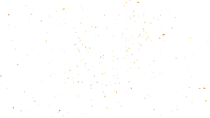 Golden confetti falling over on transparent background background. luxury sparkling, gold confetti, Gold sparkle ,splatter border, falling gold confetti. Realistic falling 3D gold confetti