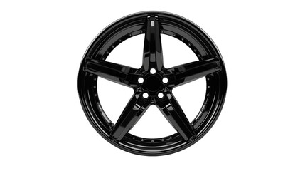 Obraz premium A black wheel rim isolated on , transparent background , png 