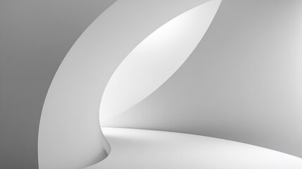 Interior Curved Archway Abstract in White