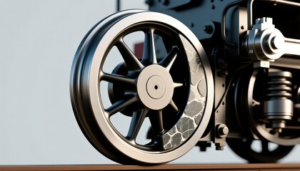 Obraz premium Demonstrating mechanical movement workshop 3d model industrial close-up technology