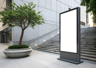 Modern digital billboard display in urban outdoor setting