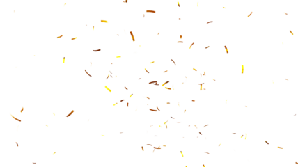 Elegant gold confetti background. Golden glitter dust particles confetti on transparent background. PNG Gold confetti effect, transparent background. 