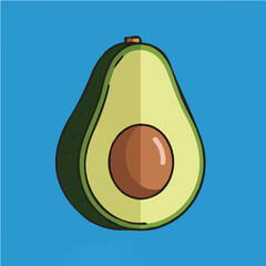 Avocado vector design and illustration
