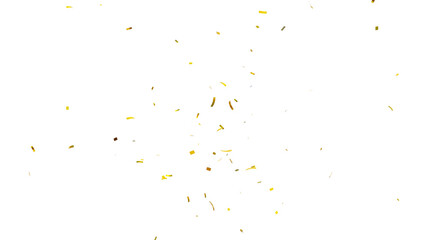 Fototapeta premium Golden confetti in white bright background. Sparkling Gold Confetti Falling transparent background PNG. PNG Gold confetti top border background glitter celebration. confeti transparent.