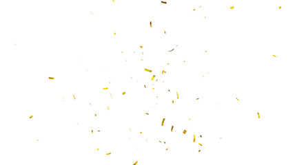 Obraz premium Golden confetti in white bright background. Sparkling Gold Confetti Falling transparent background PNG. PNG Gold confetti top border background glitter celebration. confeti transparent.