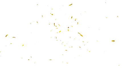 Fototapeta premium Golden confetti in white bright background. Sparkling Gold Confetti Falling transparent background PNG. PNG Gold confetti top border background glitter celebration. confeti transparent.
