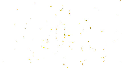 Obraz premium Golden confetti in white bright background. Sparkling Gold Confetti Falling transparent background PNG. PNG Gold confetti top border background glitter celebration. confeti transparent.