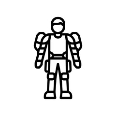 Line icon exoskeleton vector on white background
Vector line icon on white background