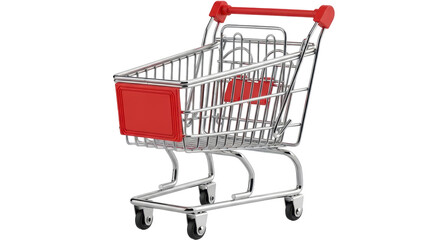 Isolated Miniature Shopping Cart