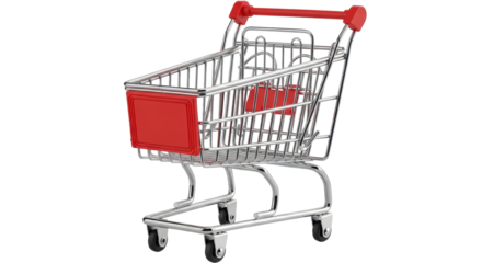 Isolated Miniature Shopping Cart