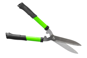 Garden hedge shears isolated on white