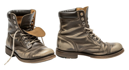 Isolated Two Leather Boots