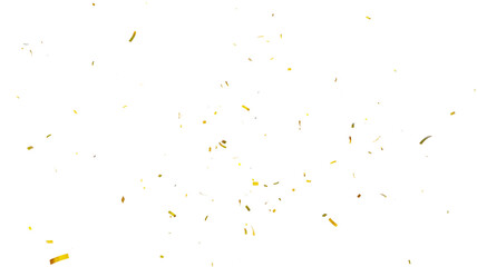 Fototapeta premium 3d render of Gold confetti flying for celebrate isolated on transparent background. gold confetti isolated, celebrate, celebration, decoration, overlay, effect, surprise, party, holiday,