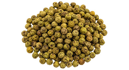 Isolated Pile of Green Peppercorns