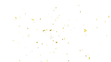 Obraz premium 3d render of Gold confetti flying for celebrate isolated on transparent background. gold confetti isolated, celebrate, celebration, decoration, overlay, effect, surprise, party, holiday,