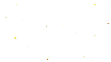 gold confetti explosion on black background, Gold confetti that floats down on transparent background. 3d render of Gold confetti flying for celebrate.
