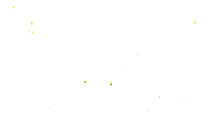 Fototapeta premium gold confetti explosion on black background, Gold confetti that floats down on transparent background. 3d render of Gold confetti flying for celebrate.