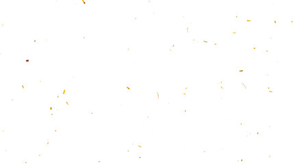 Gold Confetti Celebration. Gold Confetti Rain - Depth Of Field. gold confetti isolated on transparent background (PNG format). Colorful confeti