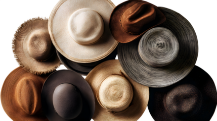 black and white hats