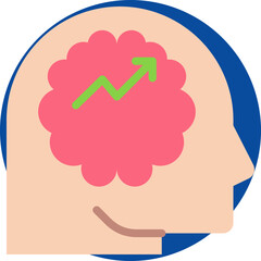 growth mindset  icon for Self improvement, business, website, application, printing, document, poster design, etc