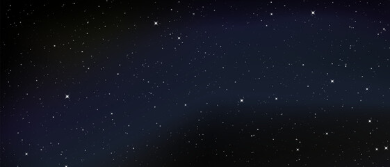 Dark cosmic scene with sparkling stars and luminous nebula texture. Realistic galaxy backdrop with shimmering starlight perfect for science or magical universe illustrations.